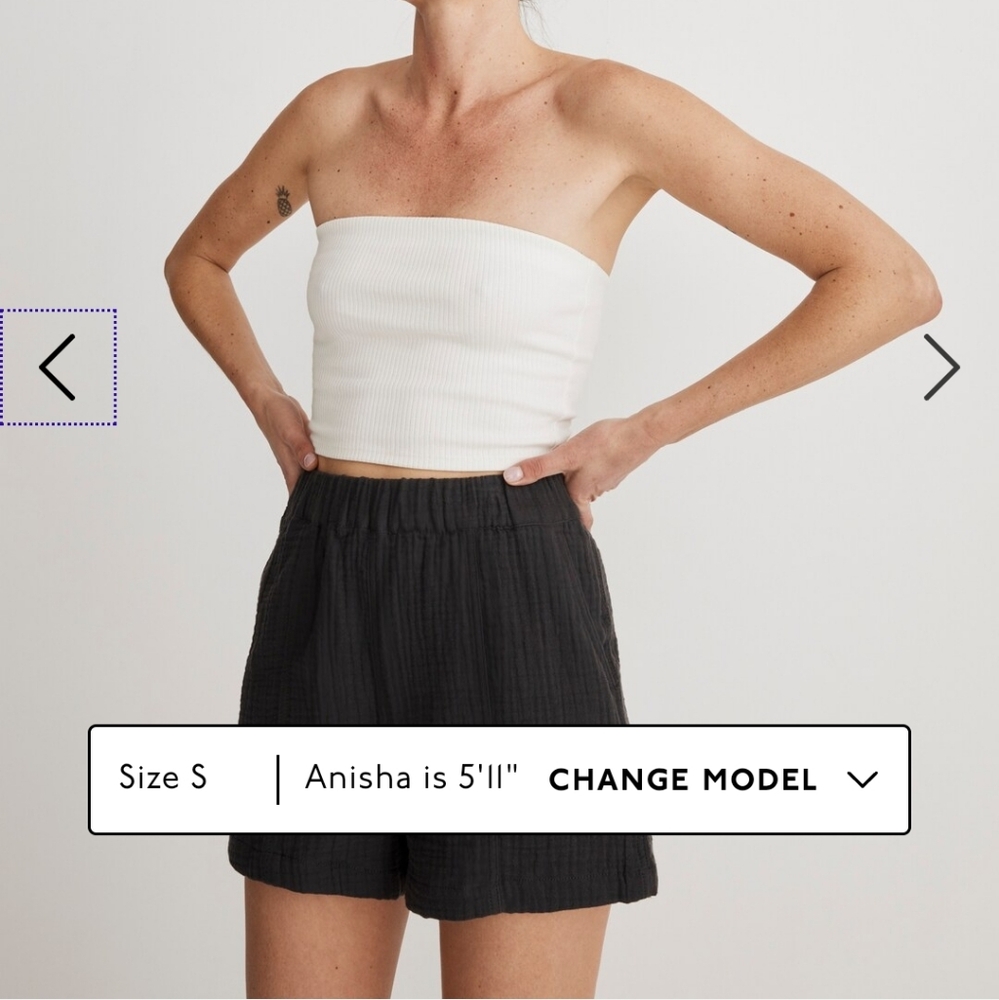 Madewell Easy Pull-On Shorts in Lightspun